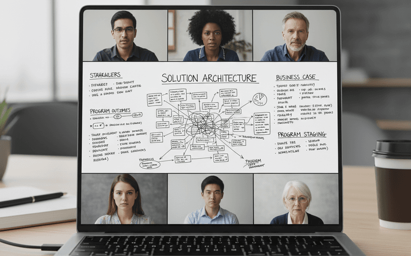 Business meeting discussing market opportunities