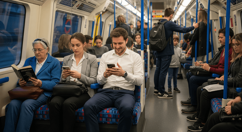 Business executives in a meeting with a downturn graph on screen